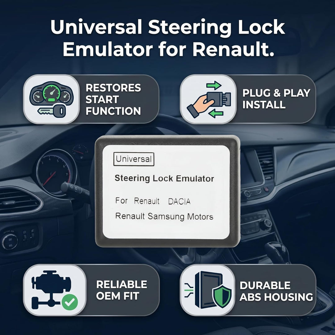 Aramox Universal Steering Lock Emulator ESL ELV Simulator Lenkradsäulenschloss Kompatibel mit Megane