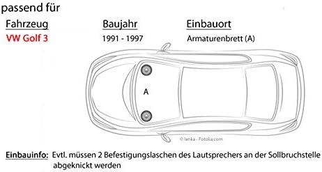 Lautsprecher Boxen Einbauset passend mit JBL Stage2 424 | 2-Wege | 10cm Koax Auto Einbauzubehör für