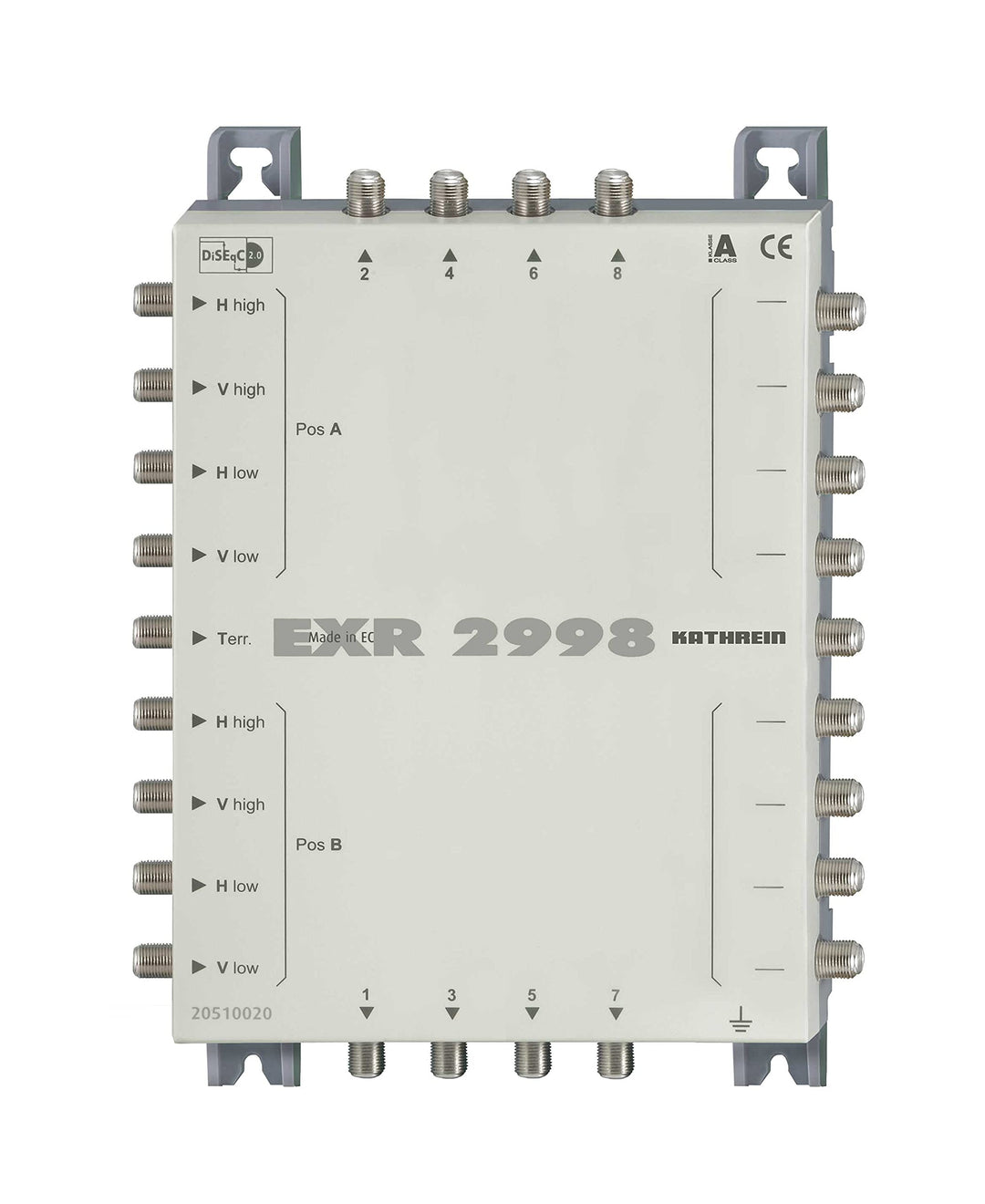 Kathrein EXR 2998 Satelliten-ZF-Verteilsystem Multischalter (2 Satelliten, 8 Teilnehmeranschlüsse, K