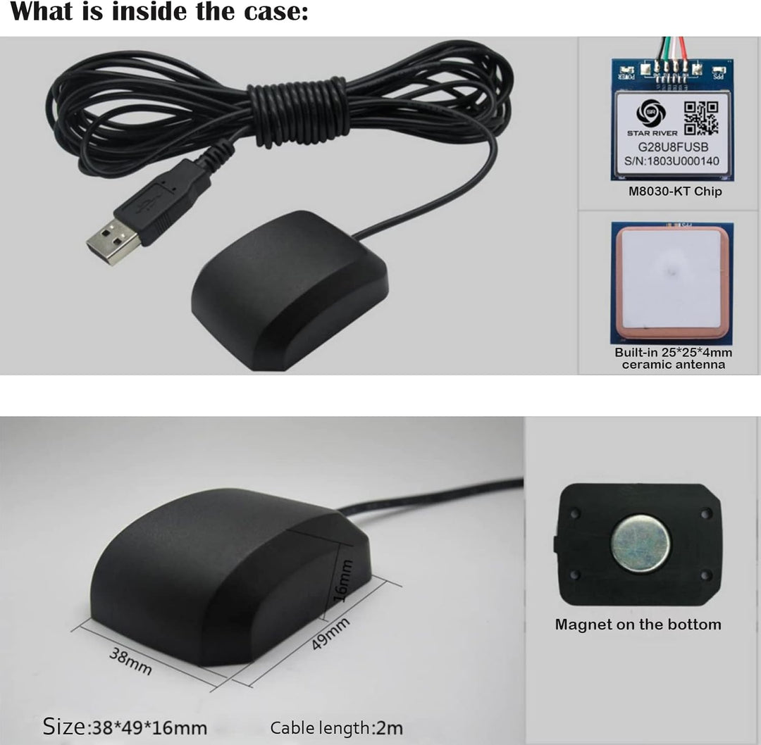 Geekstory VK-162 G-Mouse USB GPS Dongle M8030 Chip 72 Kanal Navigationsmodul Externe GPS Antenne Rem