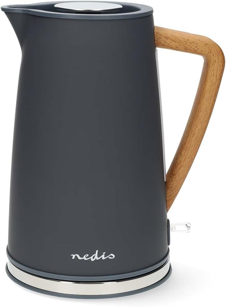 Nedis - Elektrische Wasserkocher - Soft-Touch - Material: Edelstahl - Minimiert Kalkablagerungen - K