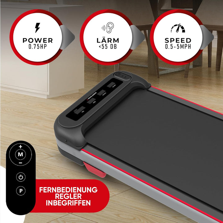 Elektrisches Laufband für Zuhause, Büro, Joggen, Laufen, ultraflach, schmal, Fitness, Workout, Walde