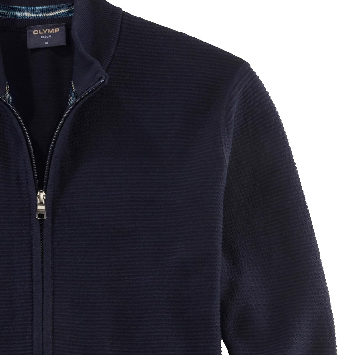 OLYMP Herren Strickjacke Casual Strick,Uni,Regular fit S Marine 18, S Marine 18