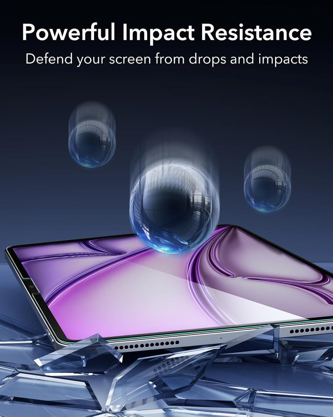 ESR 2 Stück, für iPad Air 13 Zoll M4/M3/M2 (2026/2025/2024) für Panzerglas, Schutzfolie für iPad Air