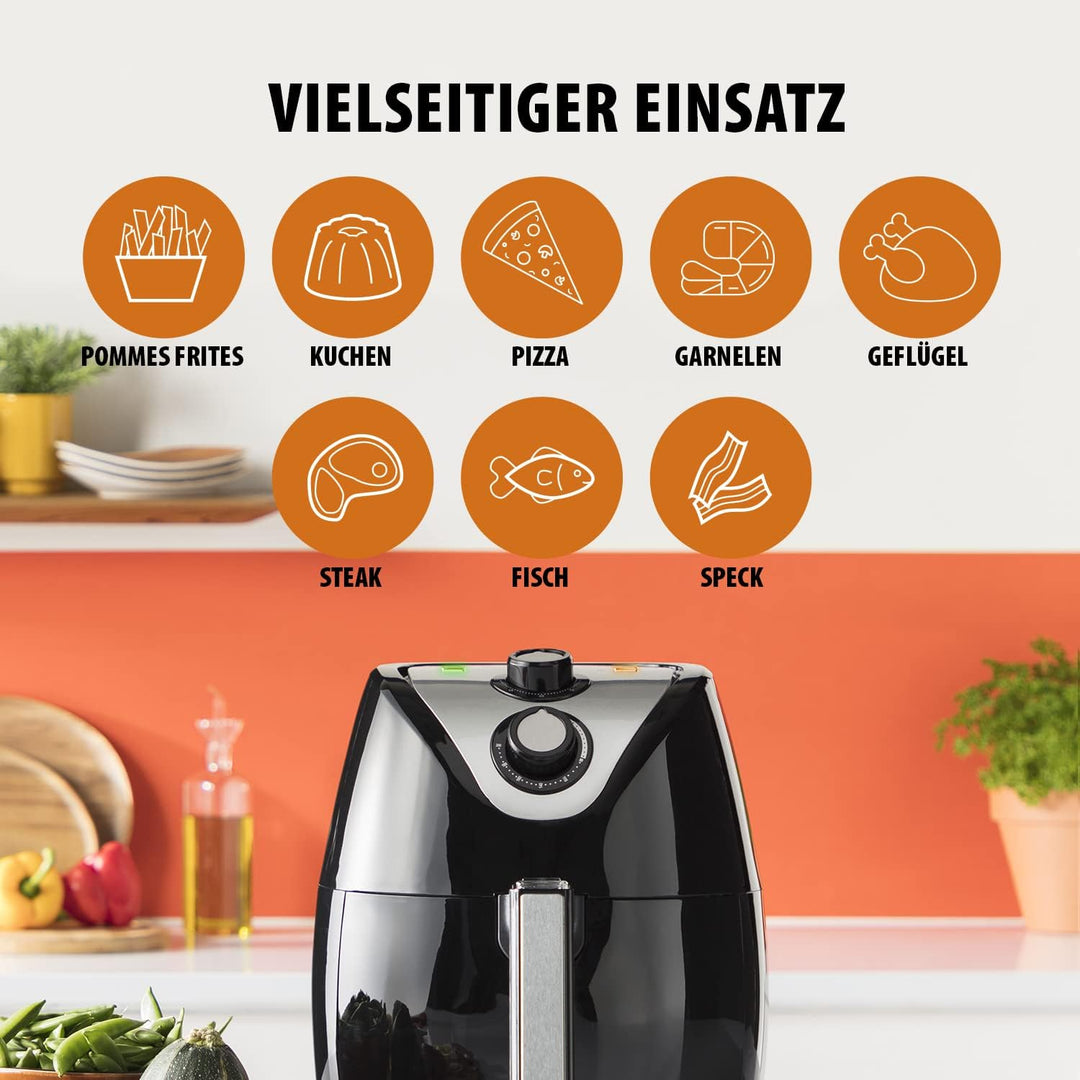 Tristar Heissluftfritteuse 4,5 L, ölfrei backen, einfache Bedienung, Überhitzungsschutz, Antihaftbes