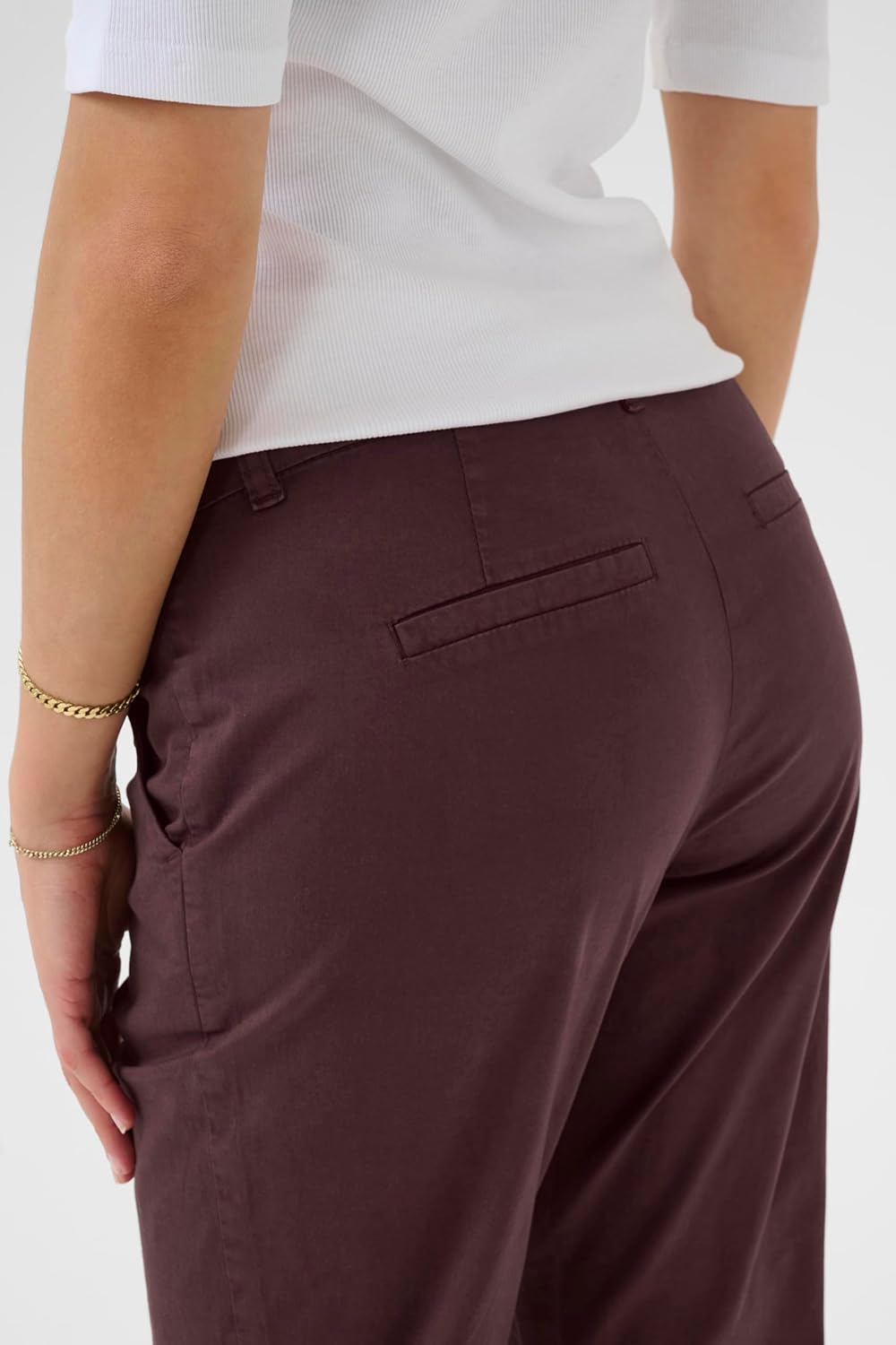 KAFFE Hose KAmette Damen Hose Elegant Elastische Taille Casual Anzughose 34 Fudge, 34 Fudge