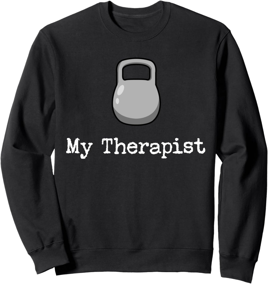 Lustiger Workout Fitness Spruch Gym I Kettlebell Therapeut Sweatshirt
