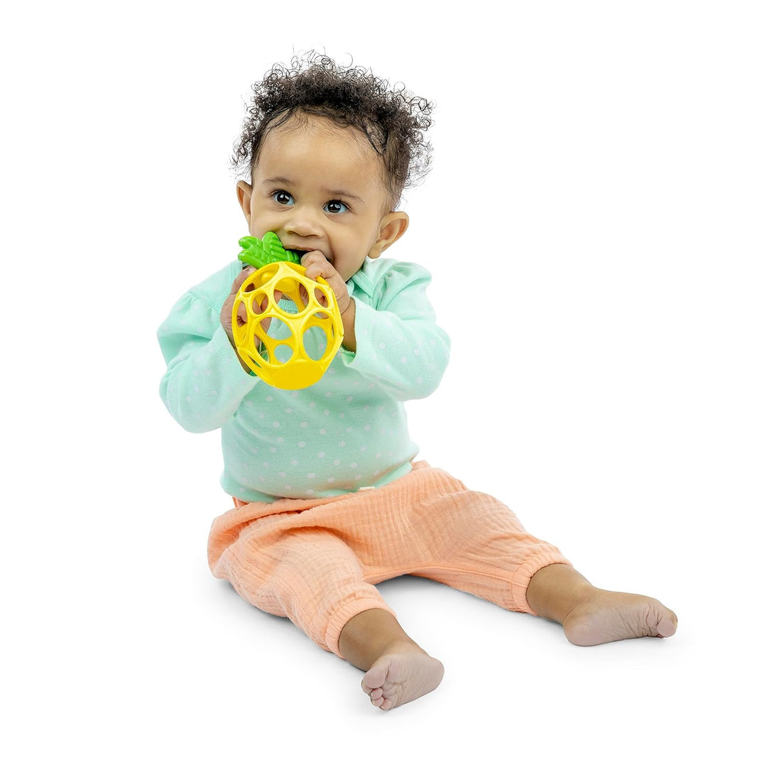 Bright Starts Oball Easy Grasp Ananas Beiring Spielzeug, Hold My Own Kollektion, BPA-frei, Unisex, N