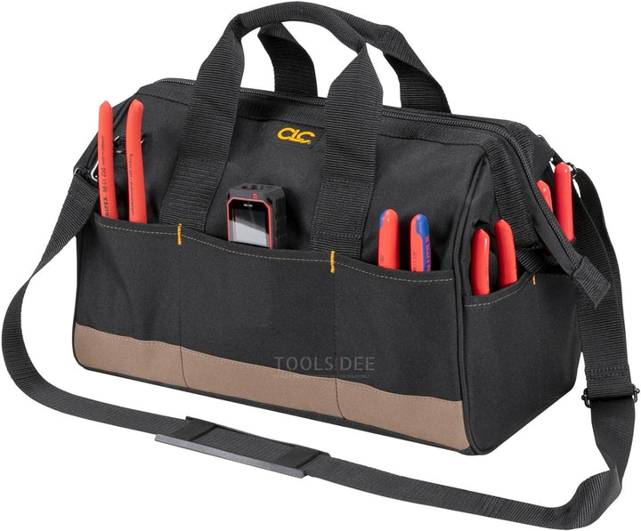 CLC BigMouth Werkzeugtasche mittelgross, 1001165, Werkzeugtasche mit extra grosser Öffnung und 22 Ei