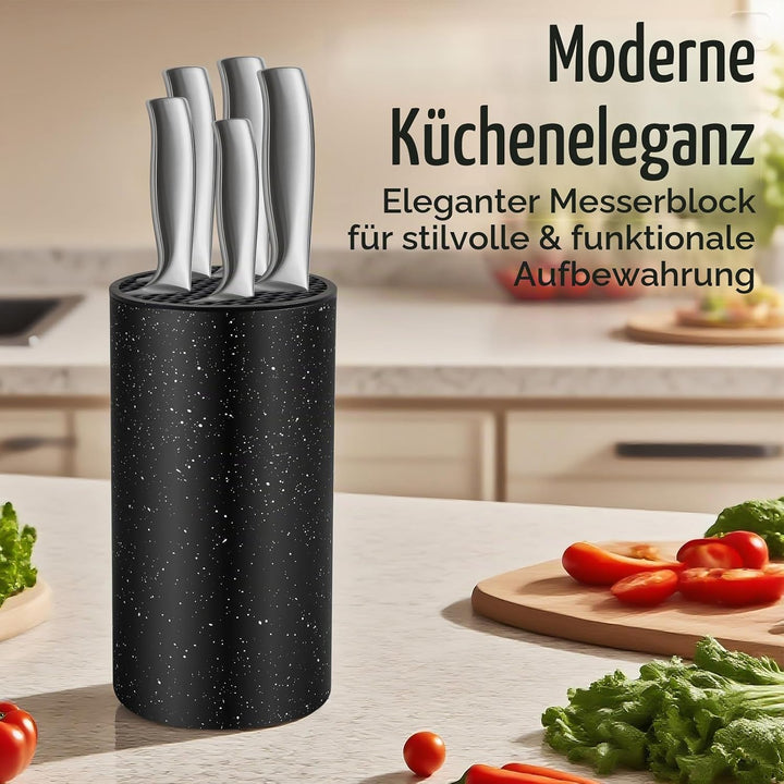 Messerblock Ohne Messer Schwarz Ninonly Universal Messerblock mit Flexiblen Bestückbar Multifunktion