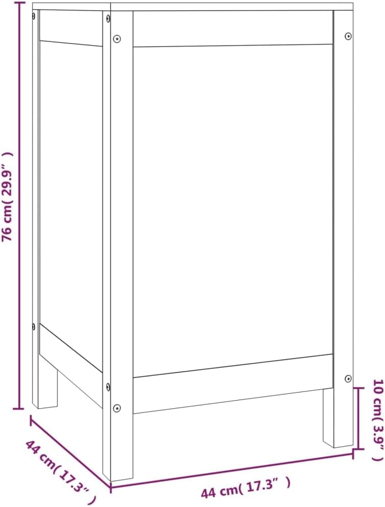 vidaXL Wäschetruhe Wäschekorb Wäschebox Wäschetonne Holztruhe Wäschebehälter Sammler Korb Box Wäsche