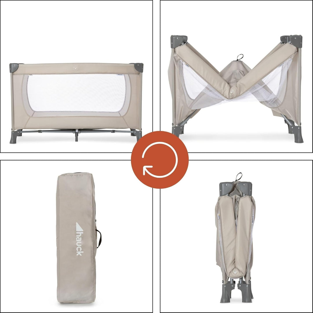 Hauck Reisebett Dream N Play 120 x 60 cm, für Babys und Kinder ab Geburt bis 15 kg, Leicht, Kompakt