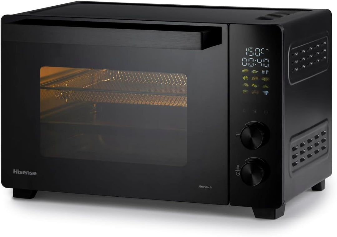 Hisense HOM30AF Mini-Ofen/30 L Kapazität/1800 W Leistung/230° max. Ofentemperatur/Umluftfunktion/Ant