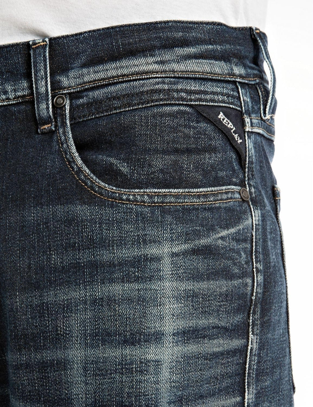 Replay Herren Jeans 27W / 28L Dark Blue 007, 27W / 28L Dark Blue 007