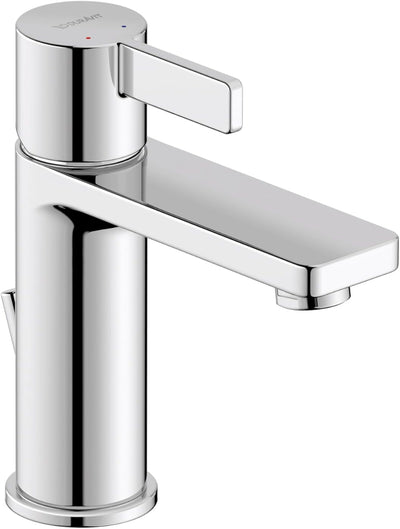 Duravit D-Neo Waschtischarmatur, Grösse M (Auslauf Höhe 110 mm). Wasserhahn Bad mit Zugstangen-Ablau