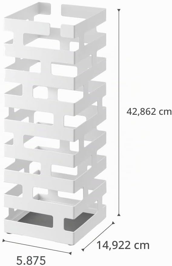 Brick Umbrella Stand Square - white Weiss, Weiss