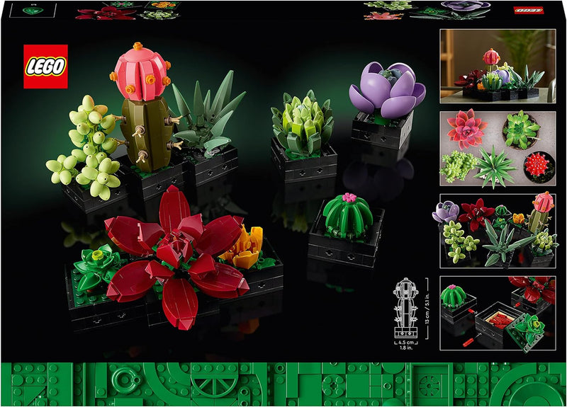 LEGO 10309 Icons Sukkulenten Künstliche Blumen Set für Erwachsene, Blumenstrauss-Bausatz, Kreatives