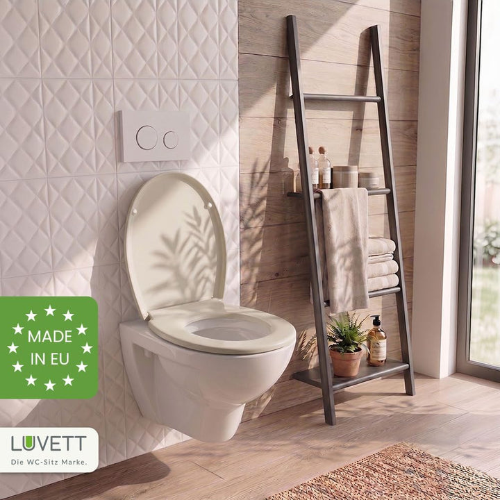 LUVETT® Toilettendeckel mit Absenkautomatik C770 oval, WC-Sitz mit 3 Befestigungsvarianten zur Wahl,