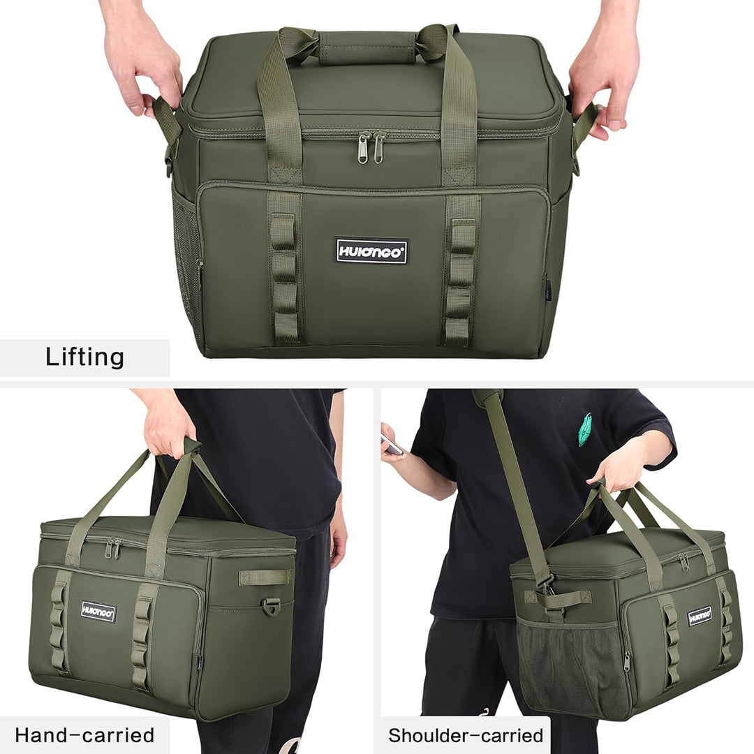 Hulongo Kühltasche Gross Lunchtasche Faltbar Thermotasche Wasserdicht Picknicktasche Isoliertasche C