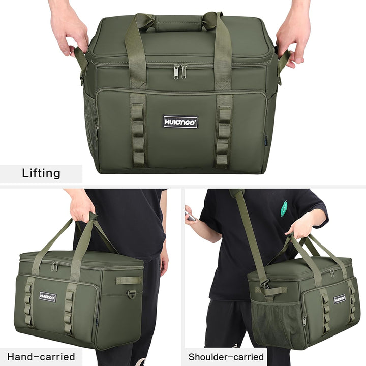 Hulongo Kühltasche Gross Lunchtasche Faltbar Thermotasche Wasserdicht Picknicktasche Isoliertasche C