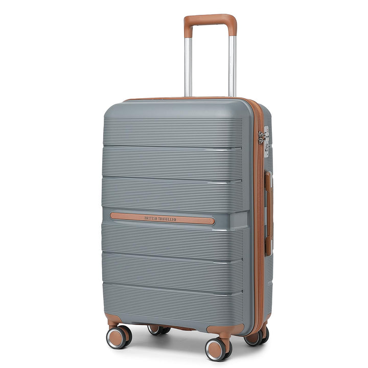 British Traveller Reisekoffer Gross Koffer Trolleys Gross Hartschalenkoffer 100% PP Handgepäck Koffe