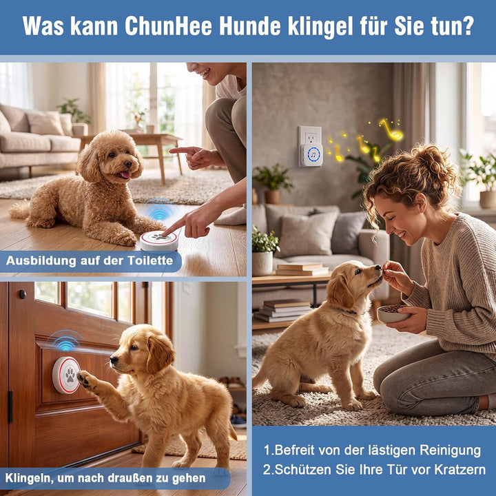 ChunHee Katzenklingel/Hundeklingel Buzzer Hund Haustier Türglocken Sensor Berührt Wasserdicht Türkli