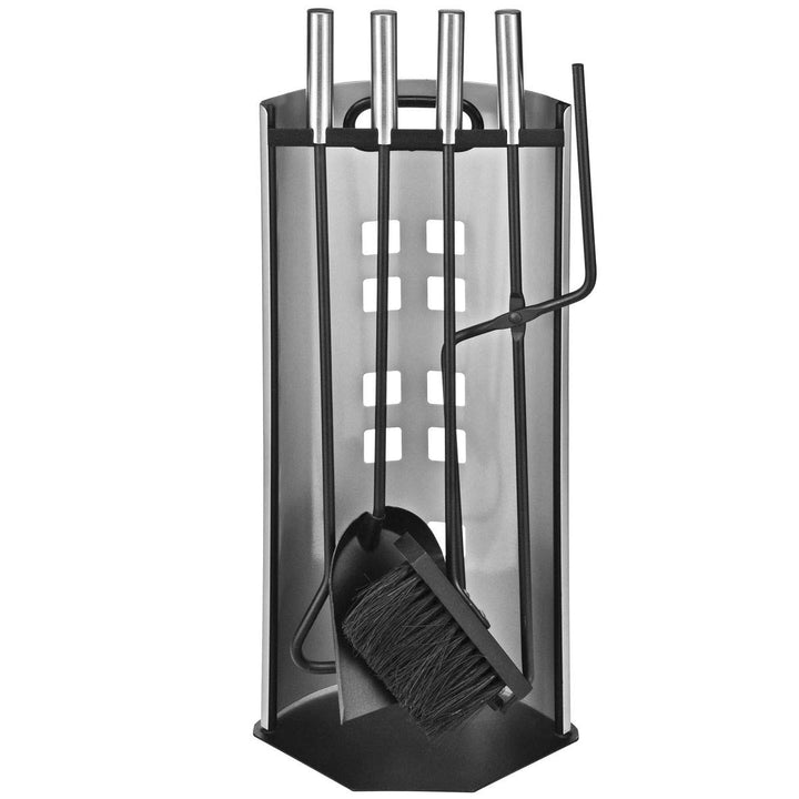 Kaminbesteck 5teilig 23x52x15cm silber Kamin Set Kamingarnitur