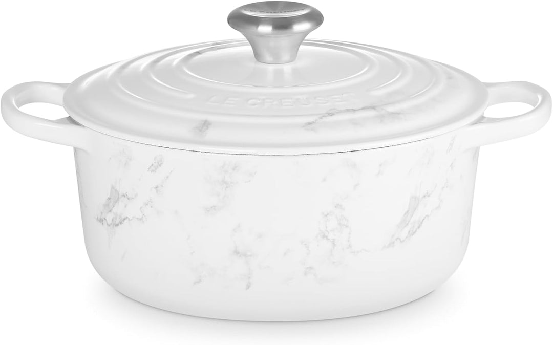 Le Creuset Signature Gusseisenbräter mit Deckel, Ø 24 cm, rund, geeignet für alle Herdarten und Indu