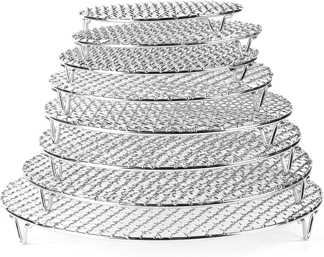 BeBeeQ Rundes Grillrost Grillnetz Edelstahl Grill Netze Mehrzweck Kühlgitter Kuchenkühlregal Brot Ke