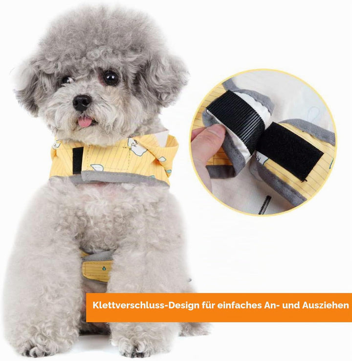BPS Wasserdichte Regenjacke für Haustiere, Hunde, mit Kapuze, Tasche für kleine, mittelgrosse und gr
