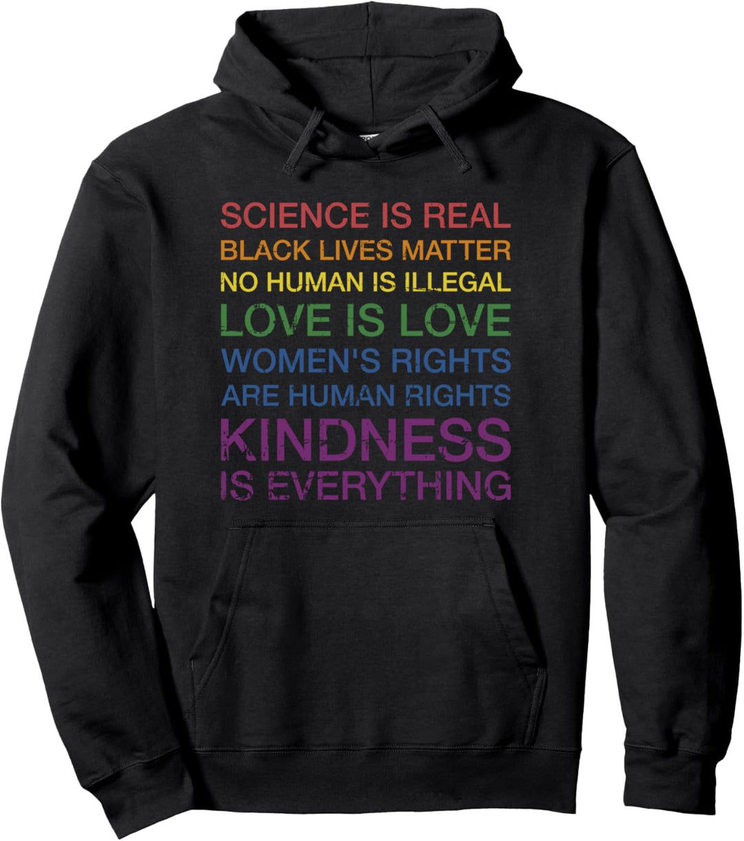 Spruch in Regenbogenfarben für Solidarität im Pride month Pullover Hoodie