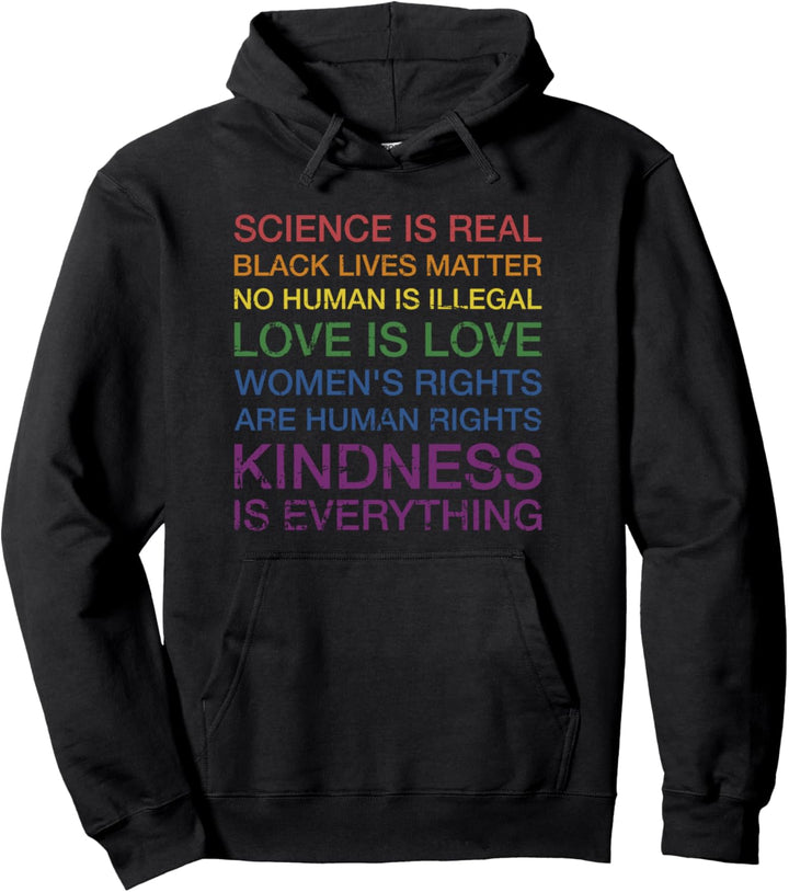 Spruch in Regenbogenfarben für Solidarität im Pride month Pullover Hoodie