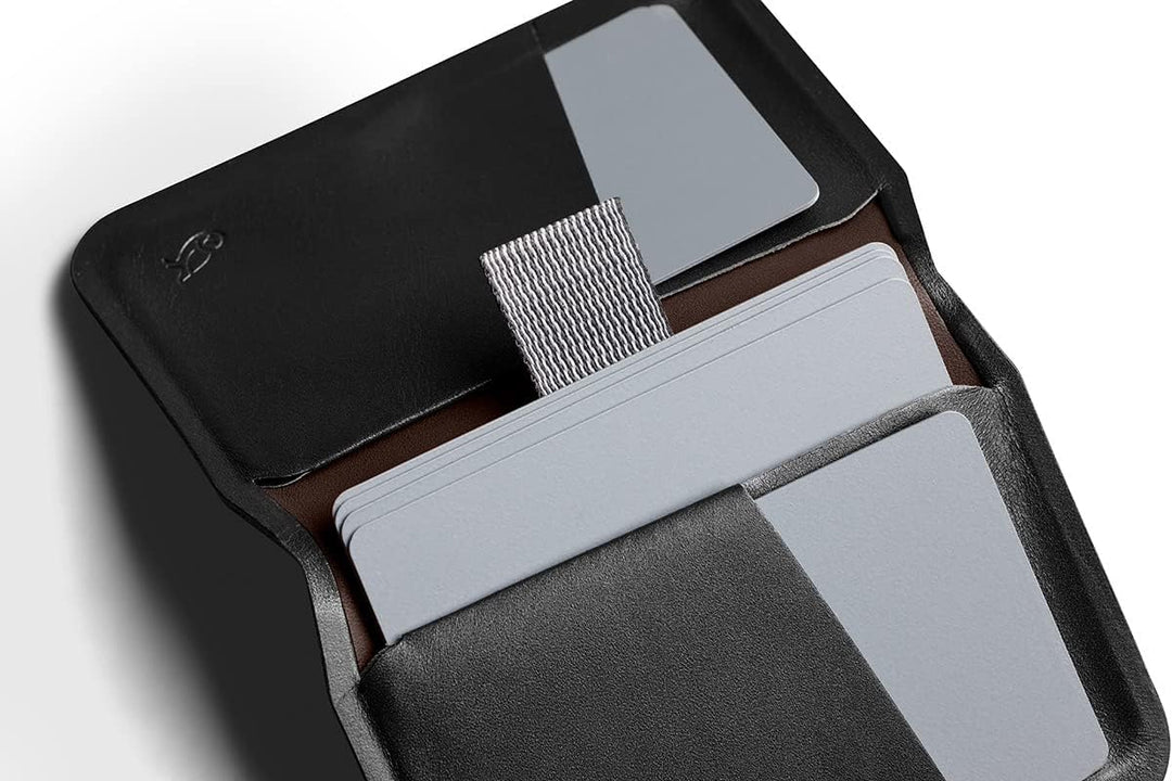 Bellroy Apex Slim Sleeve (Schlanke Faltbare Leder-Brieftasche mit RFID-Schutz) - Raven, Raven
