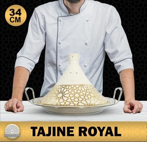 Marokkanische Tajine Tajin Tagin Tagine Royal Ø 34 cm Keramik Induktion 4-6 Personen