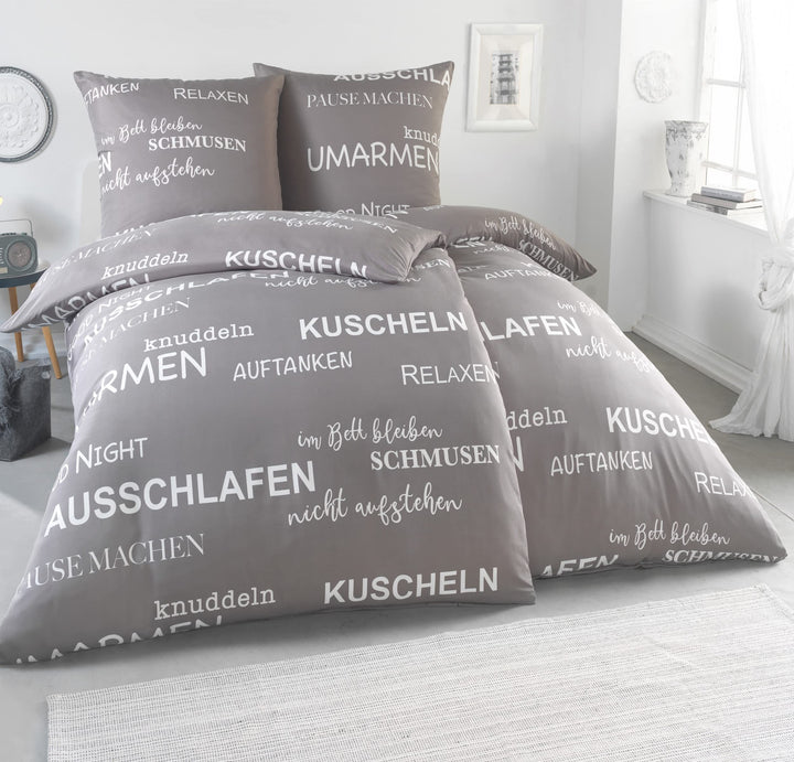FELLANO 4 teilig Bettwäsche 135x200 | Bettwäsche Set mit je 2 Bettbezügen 135 x 200 & Kissenbezügen