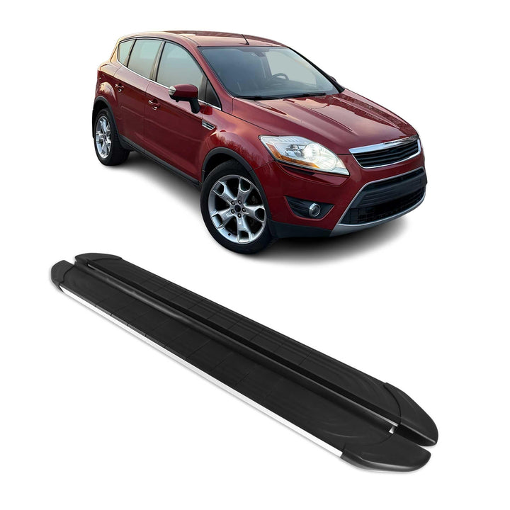 OMAC Trittbretter Seitenschweller Seitenschürze Kompatibel mit Ford Kuga 2008-2011 - 2X Aluminium Ha