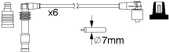 Bosch 0986357162 - Zündleitung - 6er Set