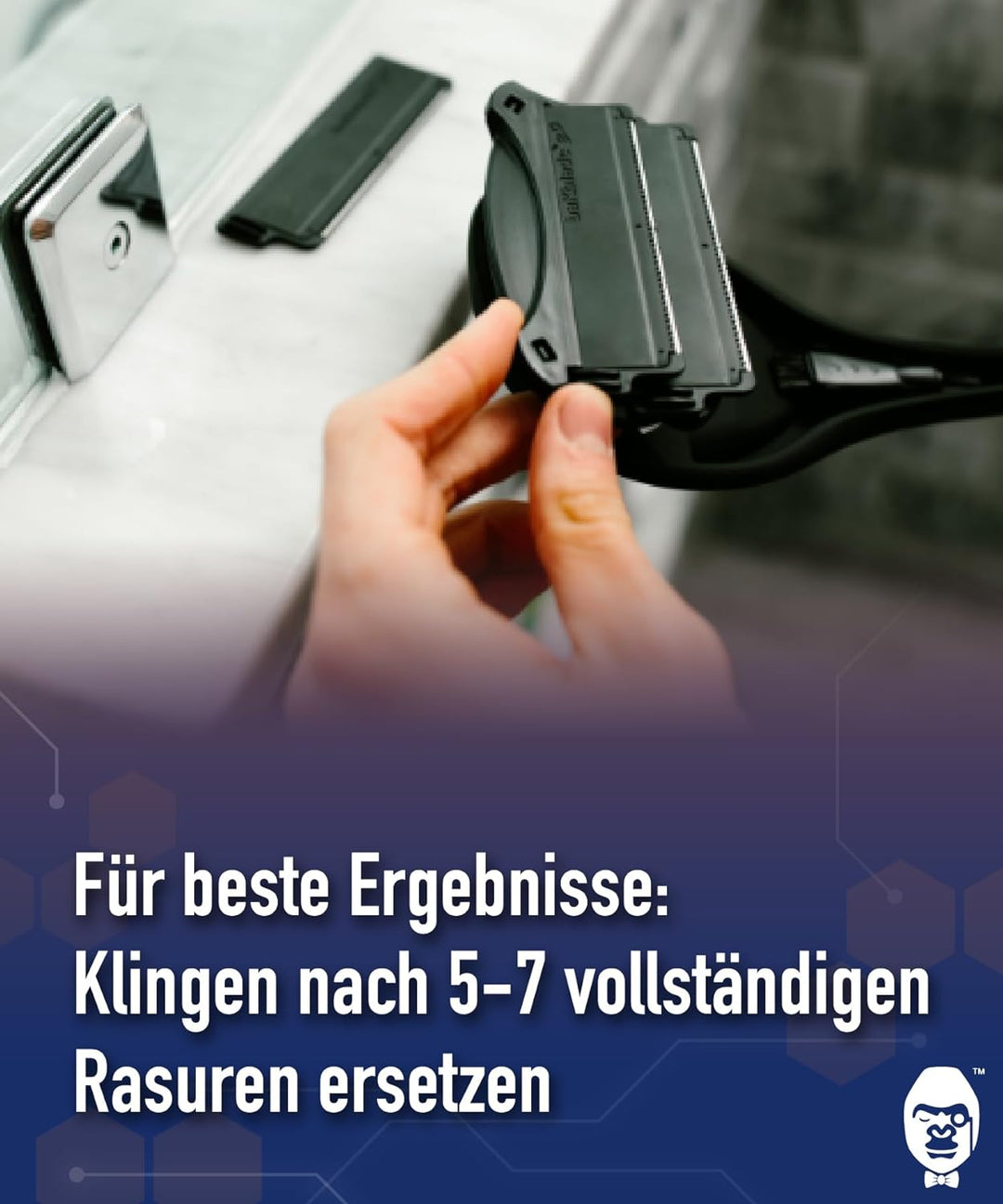 baKblade 2.0 - Rückenhaar- und Körperrasierer Ersatzkartuschen für Rasierklingen - Kompatibel mit Ba