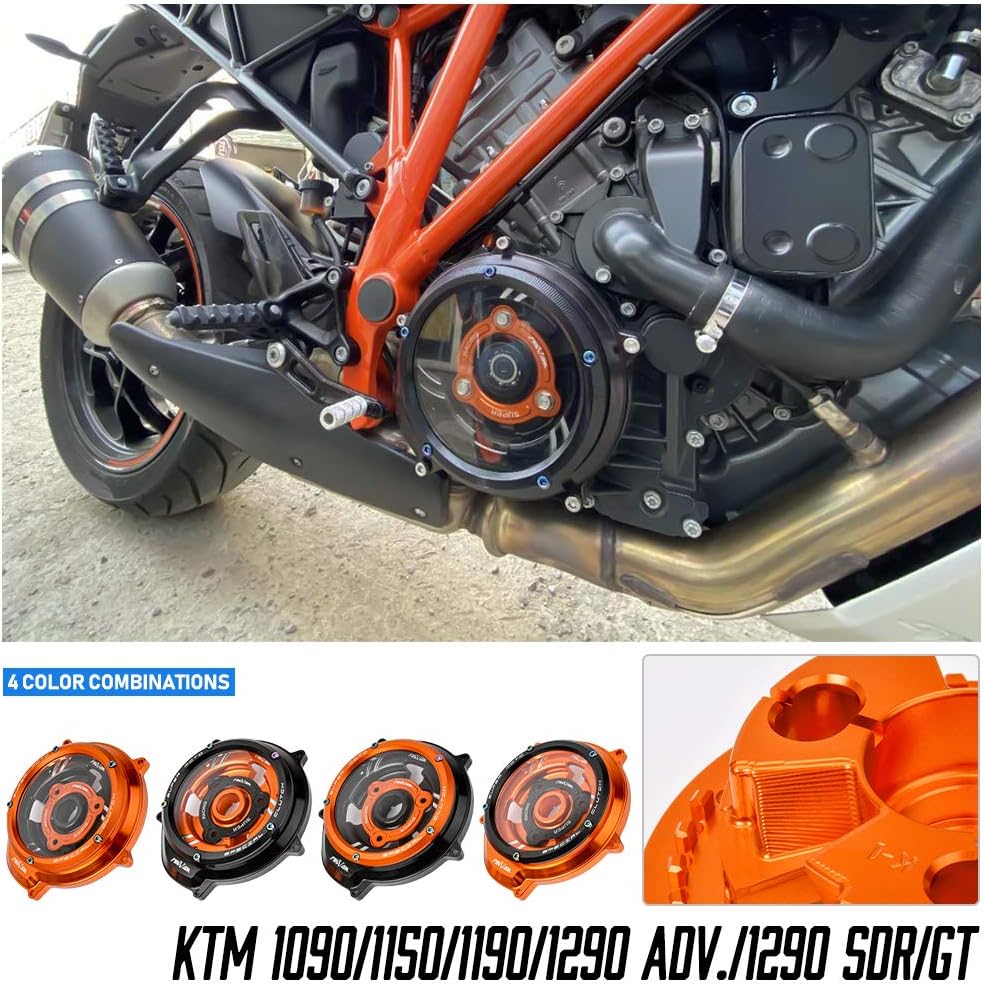 Motorrad Rennsport, durchsichtiger Kupplungsdeckel, Federhalter, R-Druckplatte, Motorschutz, Rahmens