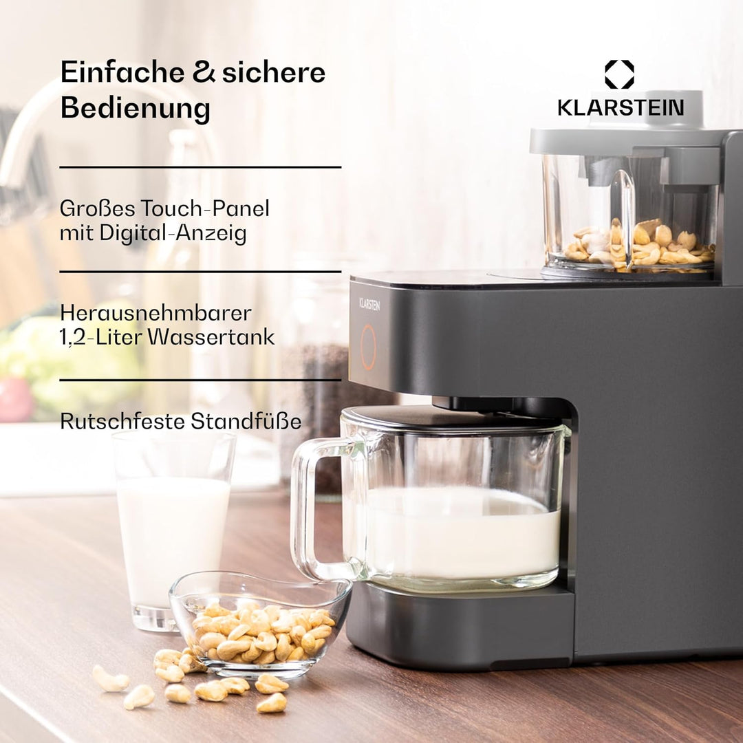 Klarstein Mixer, Standmixer mit 300 Motor- und 1250 Watt Heizleistung, Hochleistungsmixer für Pflanz