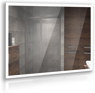 Bilderdepot24 Badezimmerspiegel mit Beleuchtung LED Spiegel - 100x60 cm - Badspiegel mit Licht - Des
