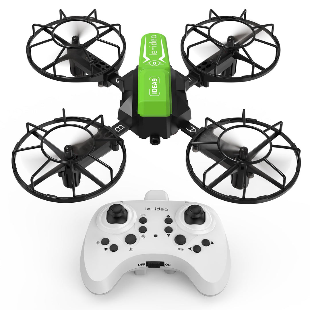 LE-IDEA Zusammengebaut Drone mit Wettbewerbsmodell, RC Quadcopter mit 3 Geschwindigkeitsmodi Headles