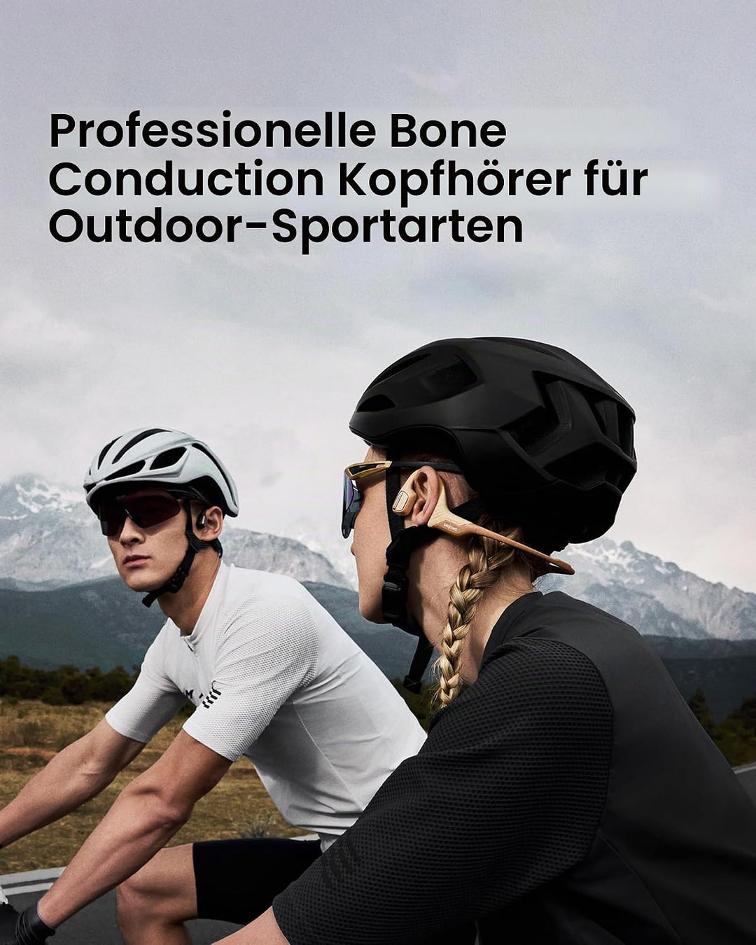 mojawa Purra Run Knochenschall-Sportkopfhörer, Open-Ear, IP67 wasserdicht, ENC-KI-Mikrofon, Sprachst