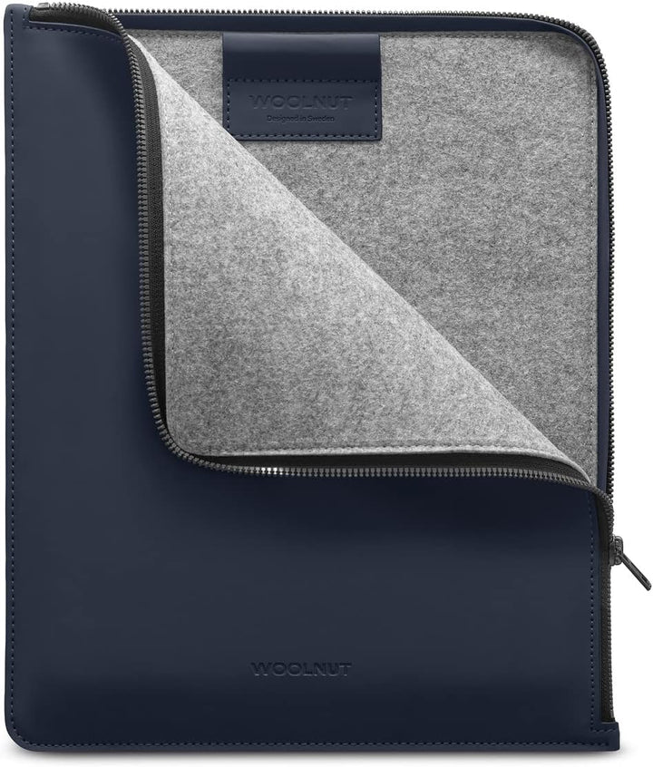 WOOLNUT Matte PU Folio Cover Case für iPad Pro 13 Zoll & iPad Air 13 Zoll (M4, 2024) - Blau, mit Sti