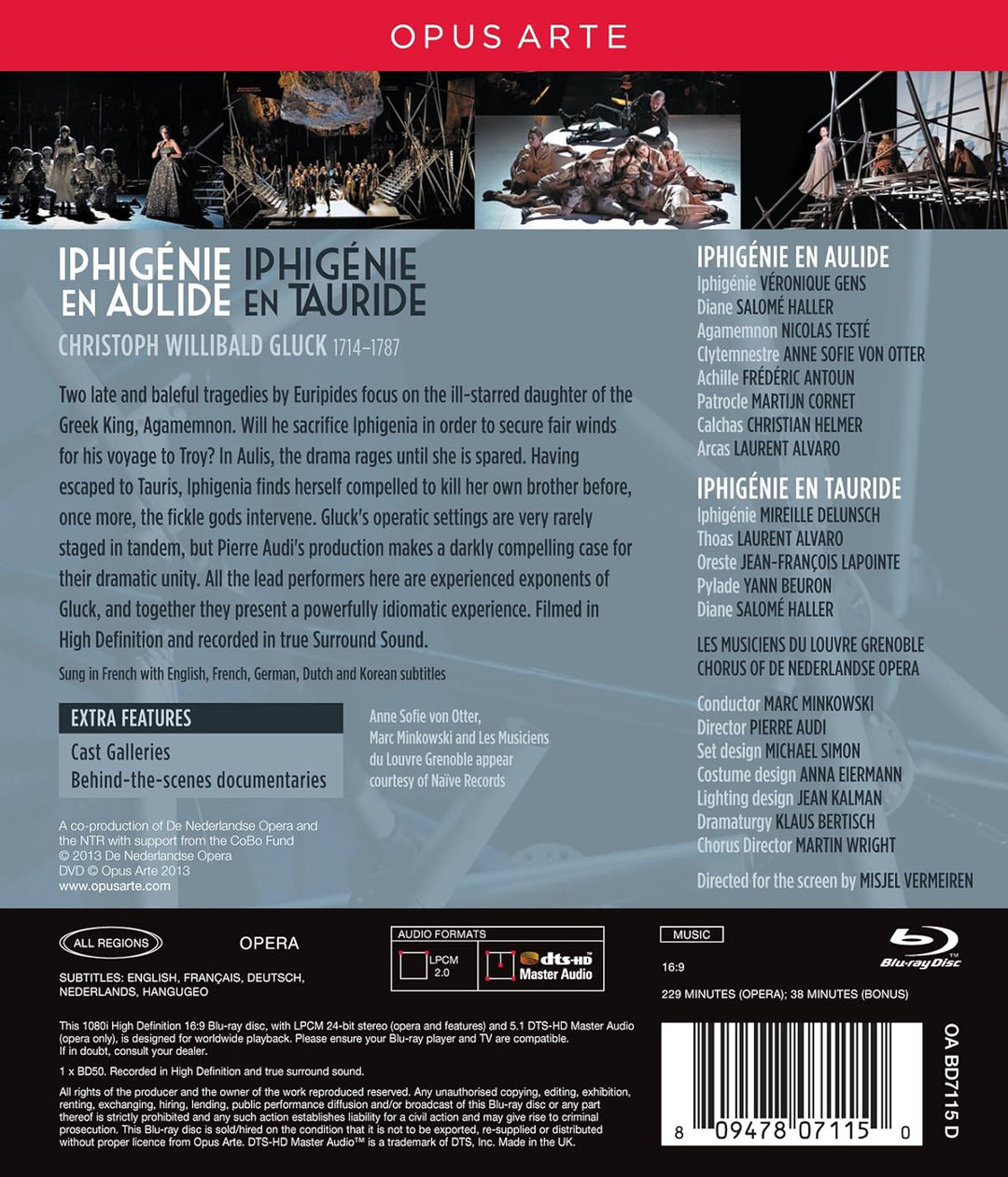 Gluck: Iphigenie en Aulide / Iphigenie en Tauride, Blu-ray