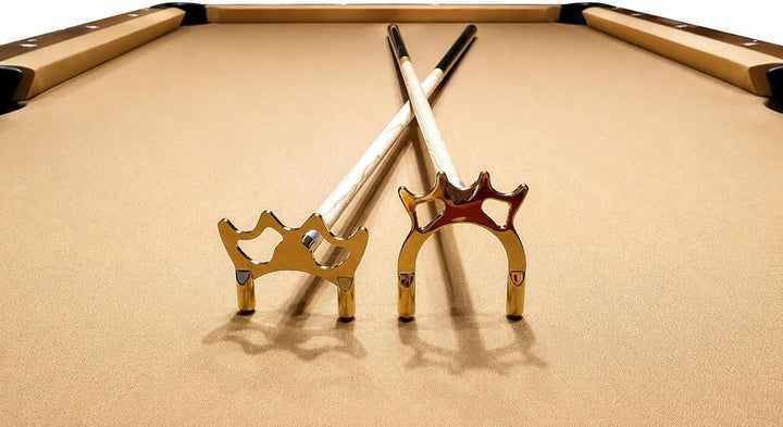 John West Brückenqueue Set, 2 Billard Brückenqueues, 145 cm | Hohe Messingbrücke, Flache Messingbrüc