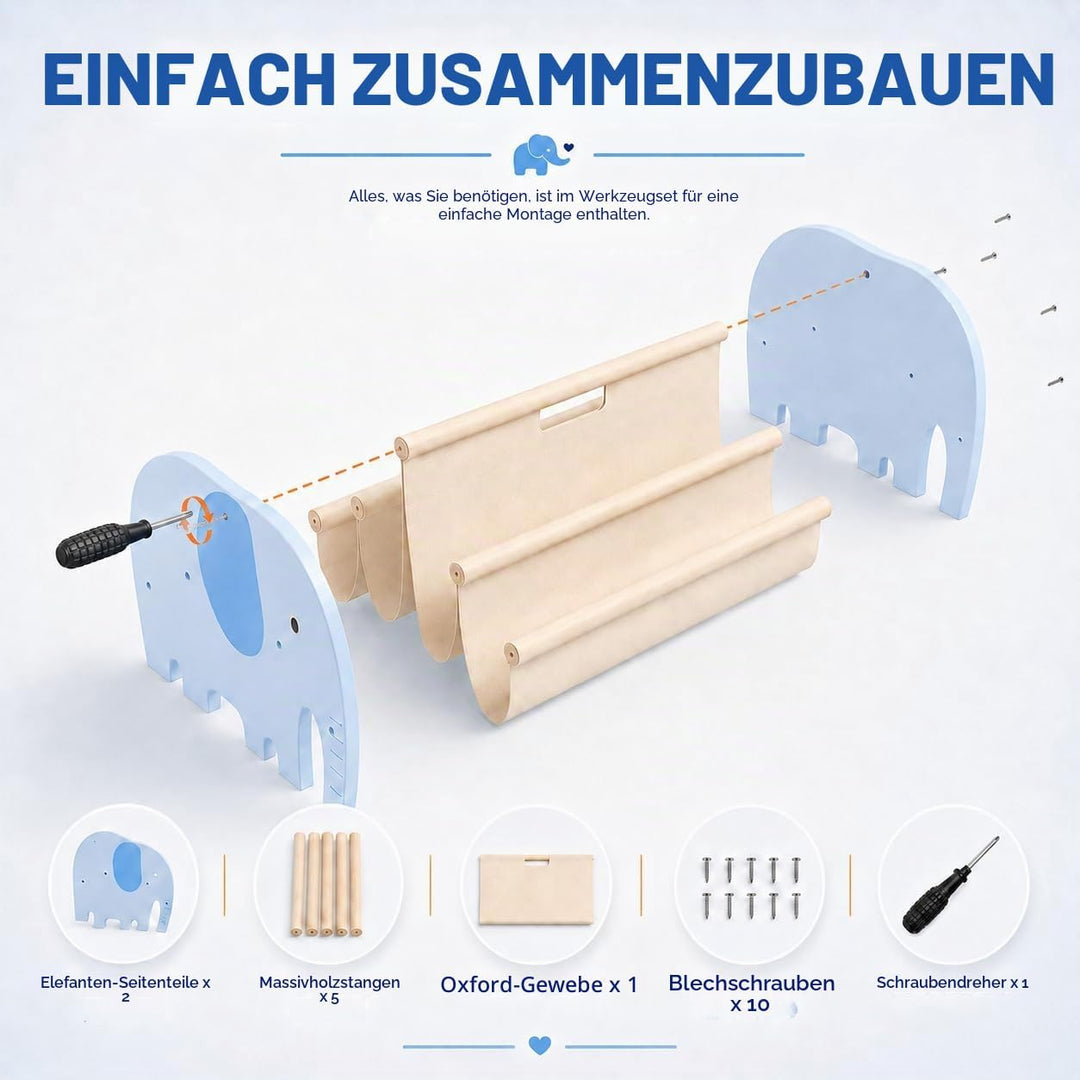 Kinder Bücherregal aus Holz,Montessori Baby Bücherregal mit 4 Ebenen für Kinderzimmer,Tragbares Kind