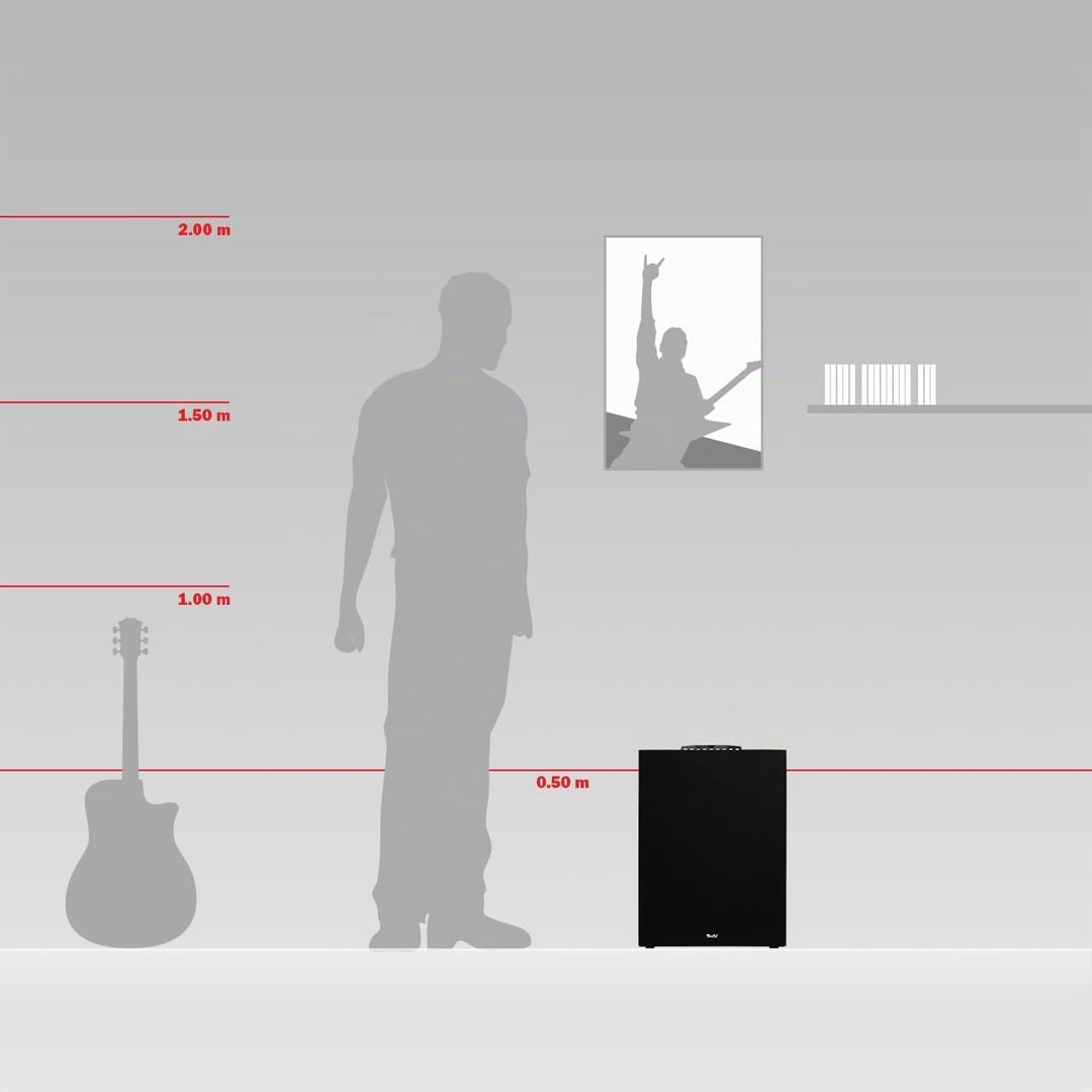 Teufel Concept 12 Subwoofer 5.1-Mehrkanal-Subwoofer mit 300-mm-Tieftöner für extrem tiefen Kickbass
