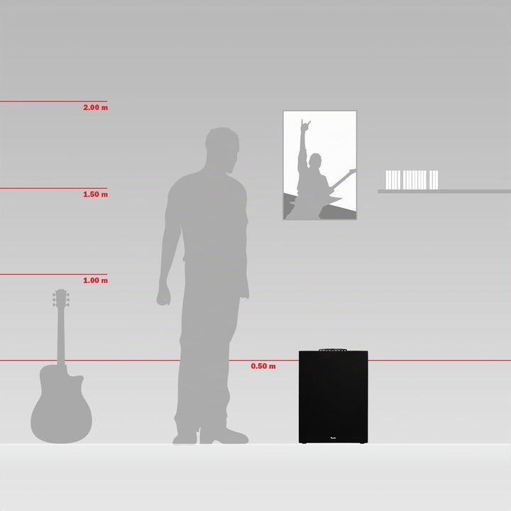 Teufel Concept 12 Subwoofer 5.1-Mehrkanal-Subwoofer mit 300-mm-Tieftöner für extrem tiefen Kickbass