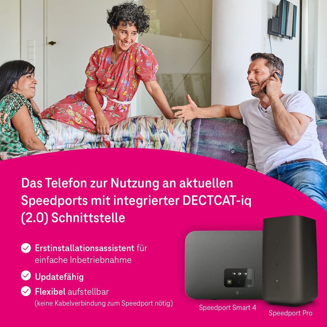 Telekom Festnetztelefon Speedphone 12 in Weiss schnurlos | Zur Nutzung an aktuellen Routern mit inte